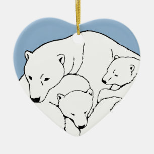 Polar gåva för personlig för baby för julgransprydnad keramik
