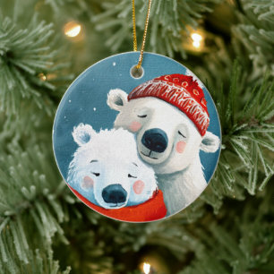Polar Hugs Julgransprydnad Keramik