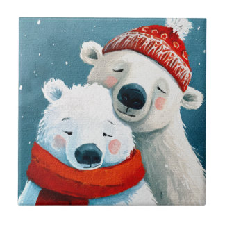 Polar Hugs Kakelplatta