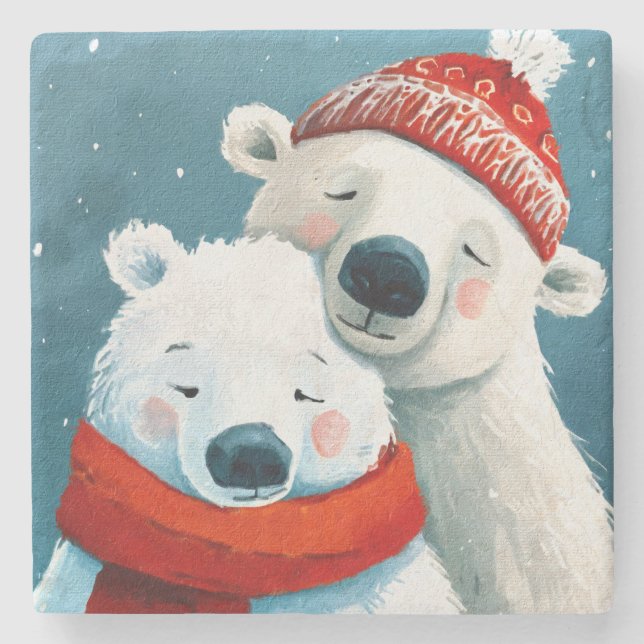 Polar Hugs Stenunderlägg (Framsidan)