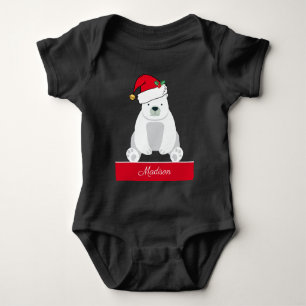 Polar i julklapp i Santa Hat-Anpassningsbarna T Shirt