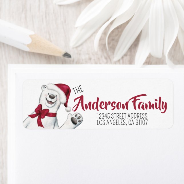 Polar i julklapp returadress etikett (Insitu)