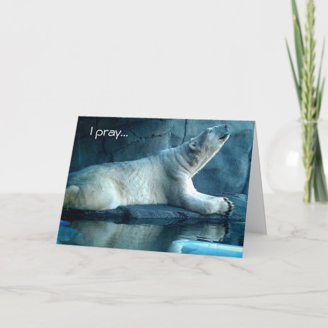 Polar i Prayer-födelsedagskort Kort (Framsida)