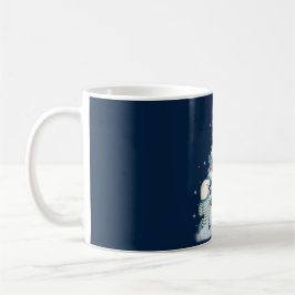 Polar i rutor för utspädda vattenfärger kaffemugg