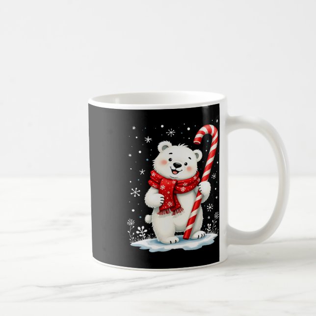 Polar Julbjörn Candy Scarf Kids Kaffemugg (Höger)