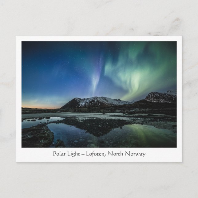 Polar Light Lofoten Vykort (Framsida)