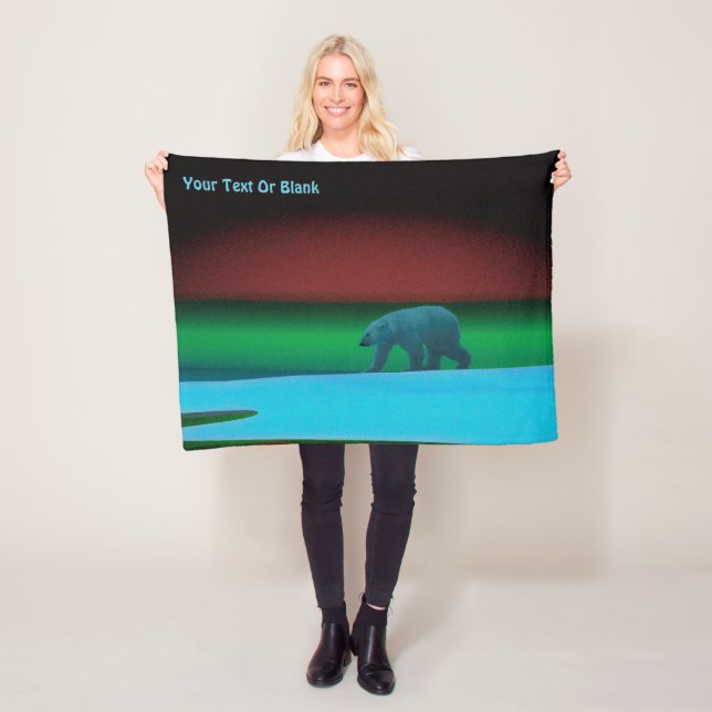 Polar Ljus Polar Bear Fleecefilt (På plats)