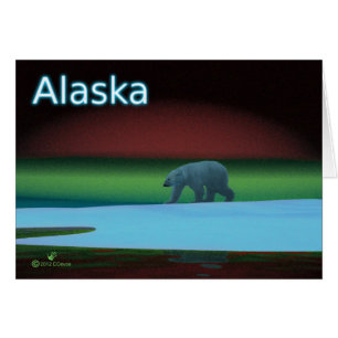Polar Ljus Polar Bear Hälsningskort