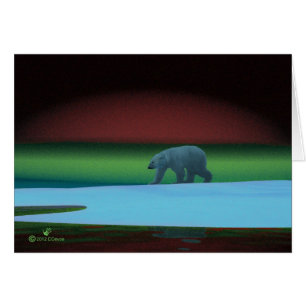 Polar Ljus Polar Bear Hälsningskort
