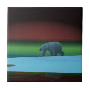 Polar Ljus Polar Bear Kakelplatta