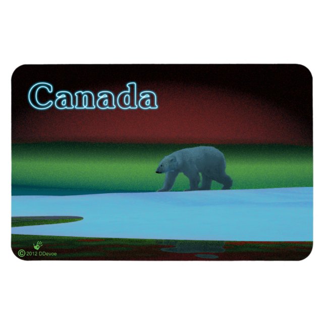 Polar Ljus Polar Bear Magnet (Horisontell)