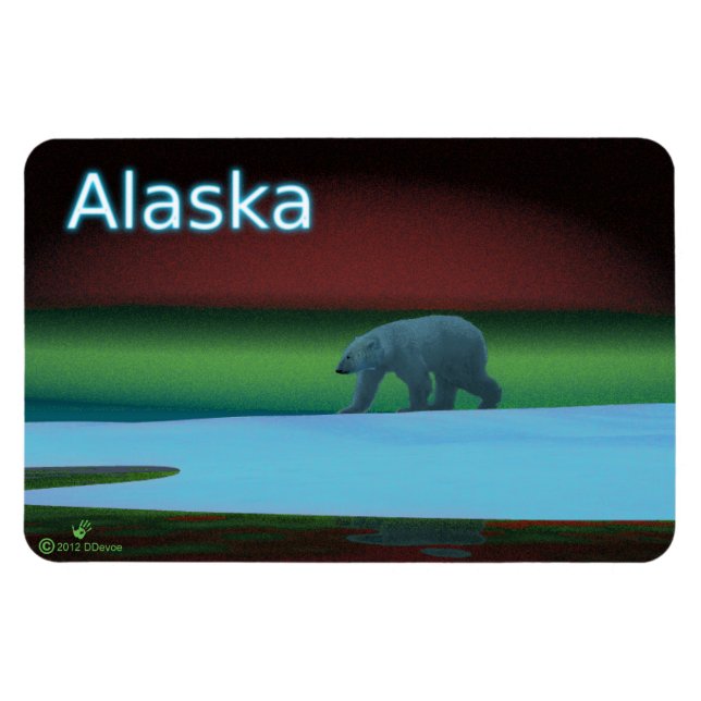 Polar Ljus Polar Bear Magnet (Horisontell)