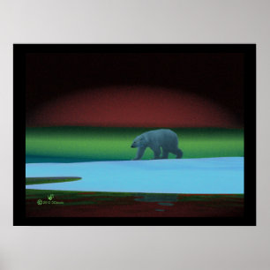 Polar Ljus Polar Bear Poster