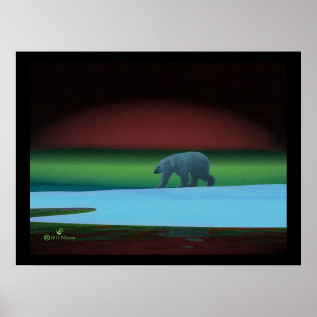Polar Ljus Polar Bear Poster (Framsidan)