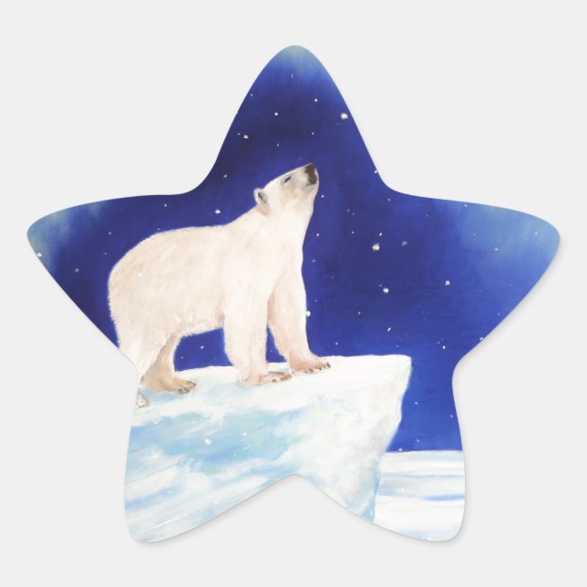 Polar Ljus Stjärnformat Klistermärke (Framsida)