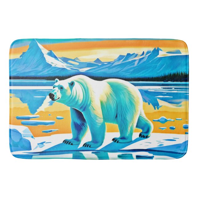 Polar Majestät: Arktiskt landskap Badrumsmatta (Framsidan)