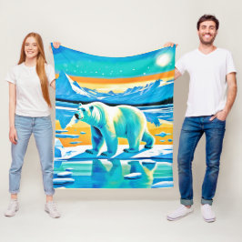 Polar Majestät: Arktiskt landskap Fleecefilt