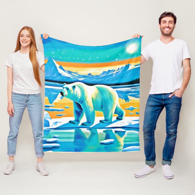 Polar Majestät: Arktiskt landskap Fleecefilt (På plats)