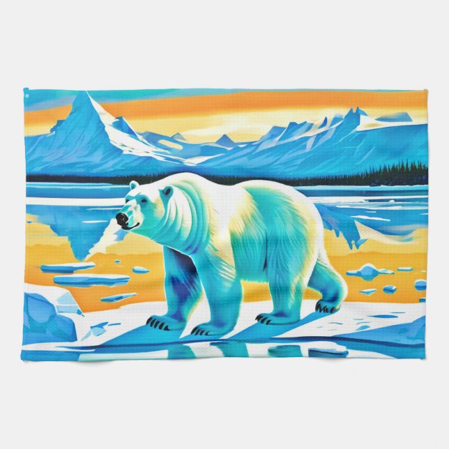 Polar Majestät: Arktiskt landskap Kökshandduk (Horisontell)