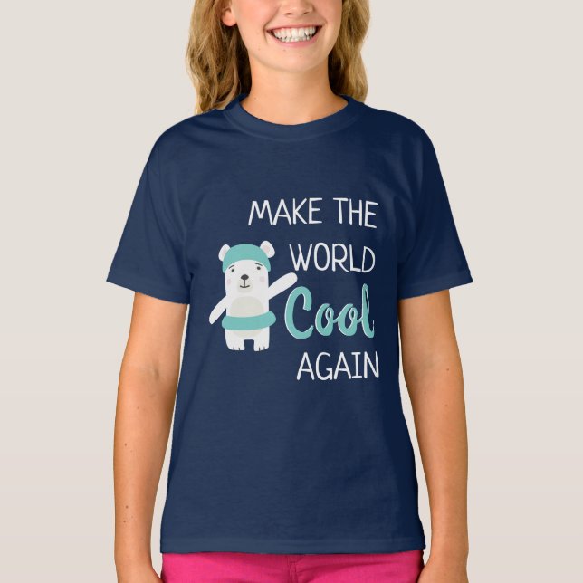Polar med klimatförändringen i simma ring t shirt (Framsida)