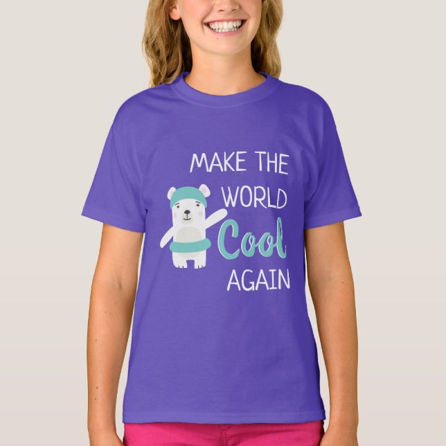 Polar med klimatförändringen i simma ring t shirt (Framsida)