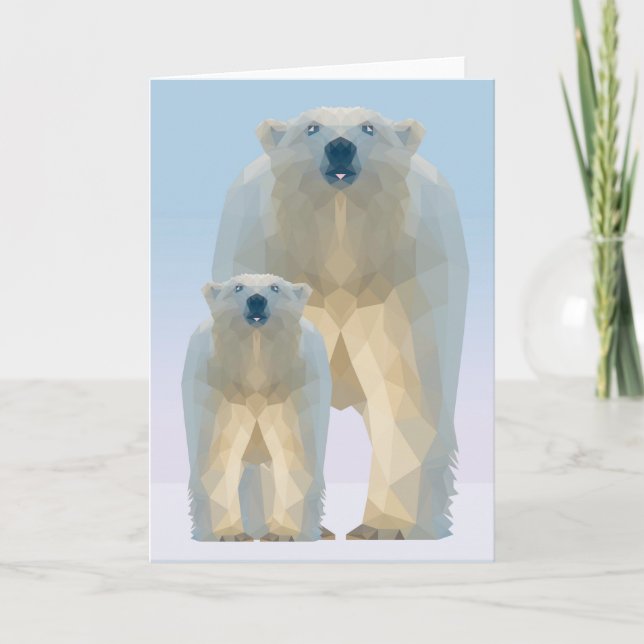 Polar med låg kugghjul med baby helgkort (Framsida)