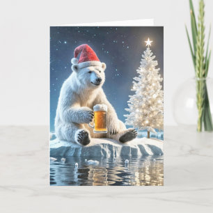 Polar med öl helgkort