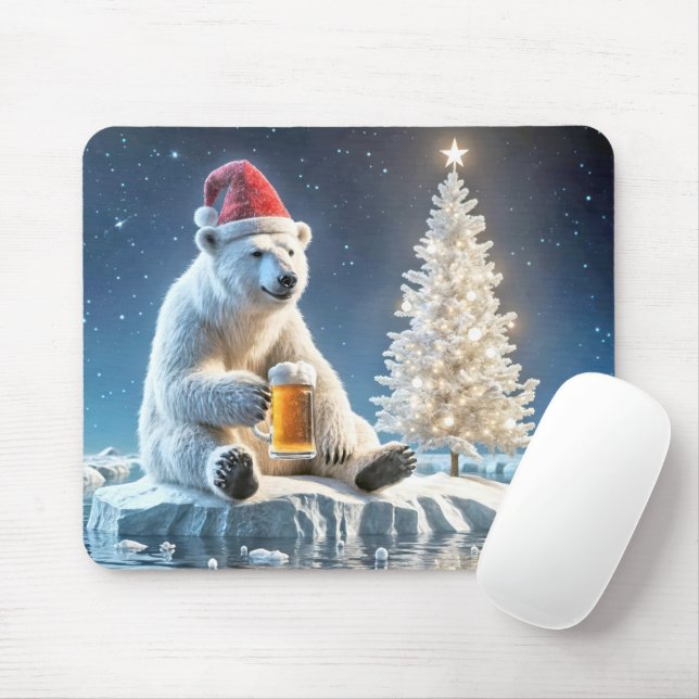 Polar med öl musmatta (Med mus)