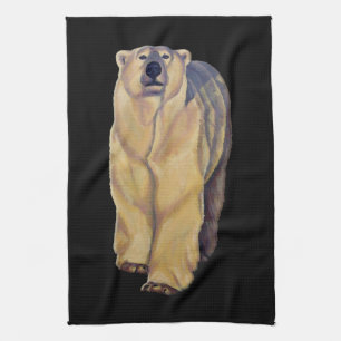 Polar med polar Bear Towel-skena Art Tea Towel Gif Kökshandduk