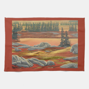 Polar med polar Bear Towel-skena Art Tea Towel Gif Kökshandduk