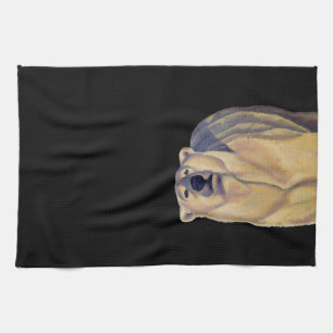 Polar med polar Bear Towel-skena Art Tea Towel Gif Kökshandduk