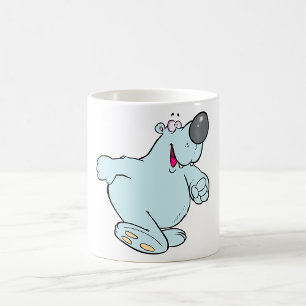 Polar med svag Tecknad Bear Cute Blue-tecken Kaffemugg