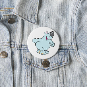 Polar med svag Tecknad Bear Cute Blue-tecken Knapp