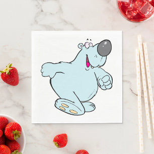 Polar med svag Tecknad Bear Cute Blue-tecken Pappersservett