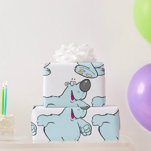 Polar med svag Tecknad Bear Cute Blue-tecken Presentpapper