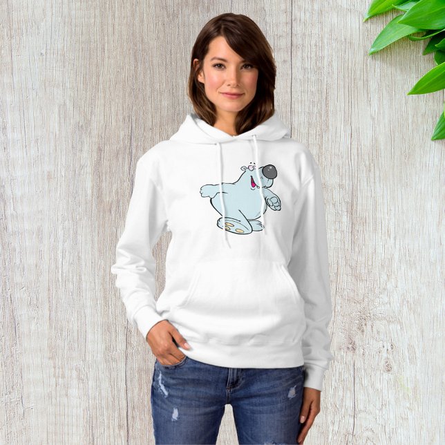 Polar med svag Tecknad Bear Cute Blue-tecken T Shirt (Skapare uppladdad)
