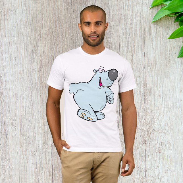 Polar med svag Tecknad Bear Cute Blue-tecken T Shirt (Skapare uppladdad)