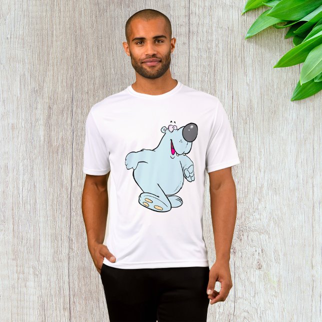 Polar med svag Tecknad Bear Cute Blue-tecken T Shirt (Skapare uppladdad)