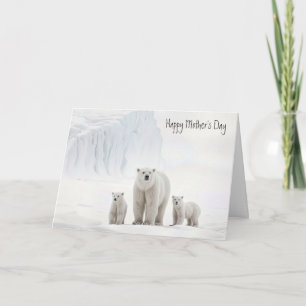 Polar med Unge för Mors dag Kort