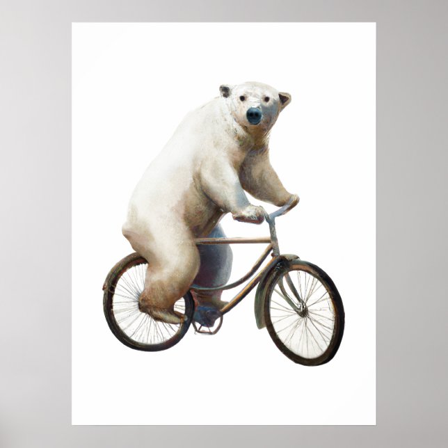 Polar på cykel poster (Framsidan)