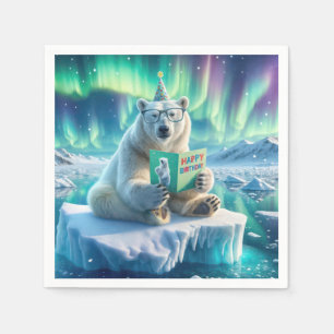 Polar på ett isberg pappersservett