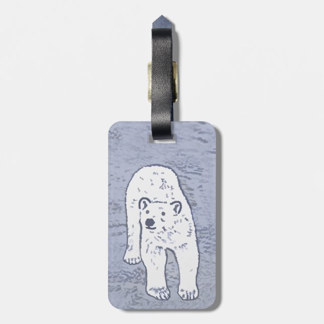 Polar på ismålning - originalbild av vilda djur bagagebricka (Baksidan Lodrät)