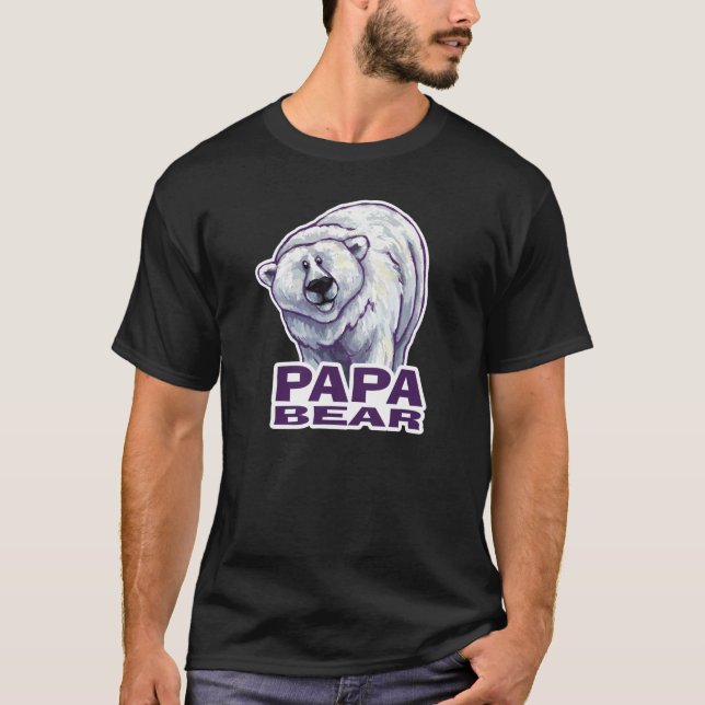 Polar Pappa Bear Manar Mörk Tee (Framsida)