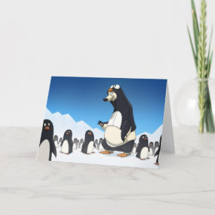 Polar Penguin-kort (tomt invändigt) Helgkort