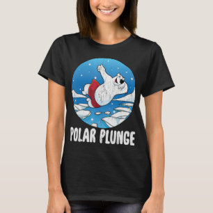 Polar Plunge Ice Jump Funny Polar Bear Winter T Shirt