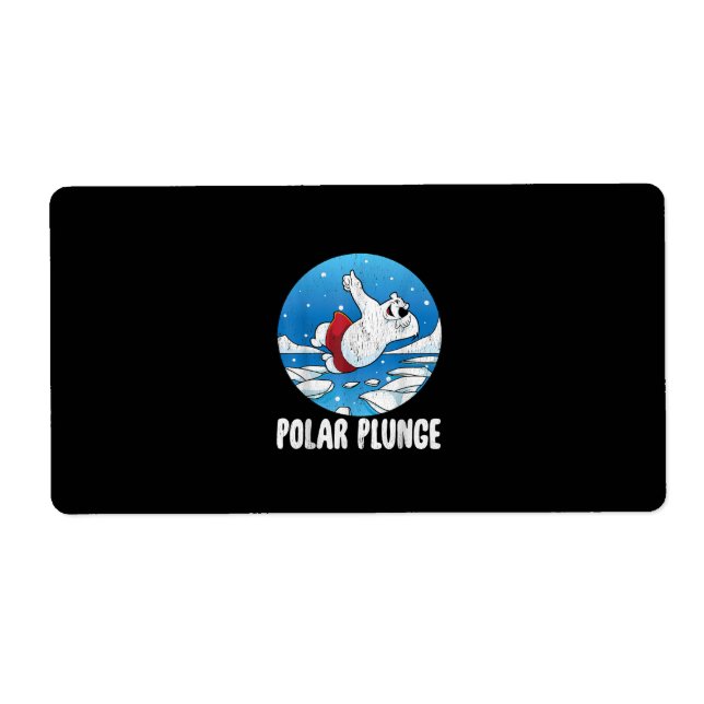 Polar Plunge Ice Jump Polar Bear Winter Simma Fraktsedel (Framsidan)