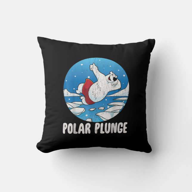 Polar Plunge Ice Jump Polar Bear Winter Simma Kudde (Framsida)