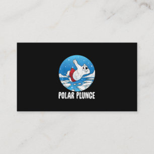 Polar Plunge Ice Jump Polar Bear Winter Simma Visitkort