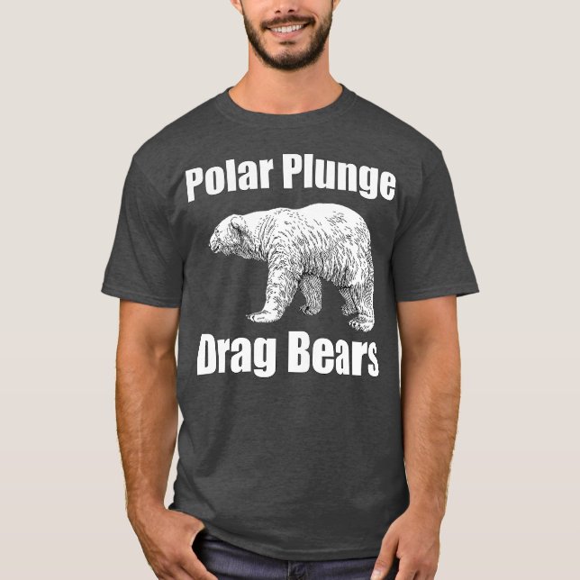 Polar Plunge Winter New Year Event Team Drag T Shirt (Framsida)