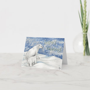 Polar Snö Bears Helgkort